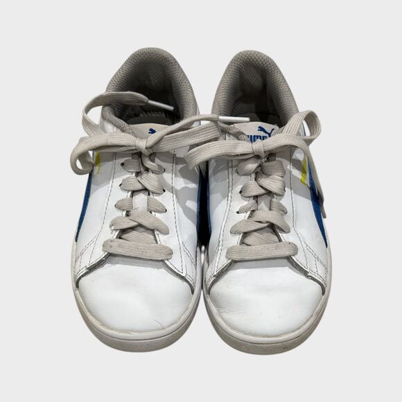 Puma Smash v2 Sneakers Kids Size 1.5C (White/Blue)-GUC - Picture 3 of 6